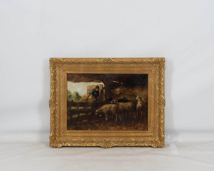 Willem Hendrik van der Nat (1864–1929) - Hooi voor de, Antiquités & Art, Art | Peinture | Classique