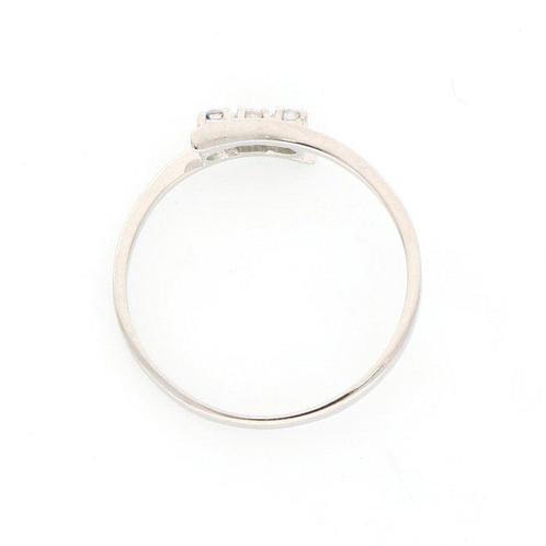 Zonder Minimumprijs - Ring - 18 karaat Witgoud - 0.12ct. tw., Handtassen en Accessoires, Ringen