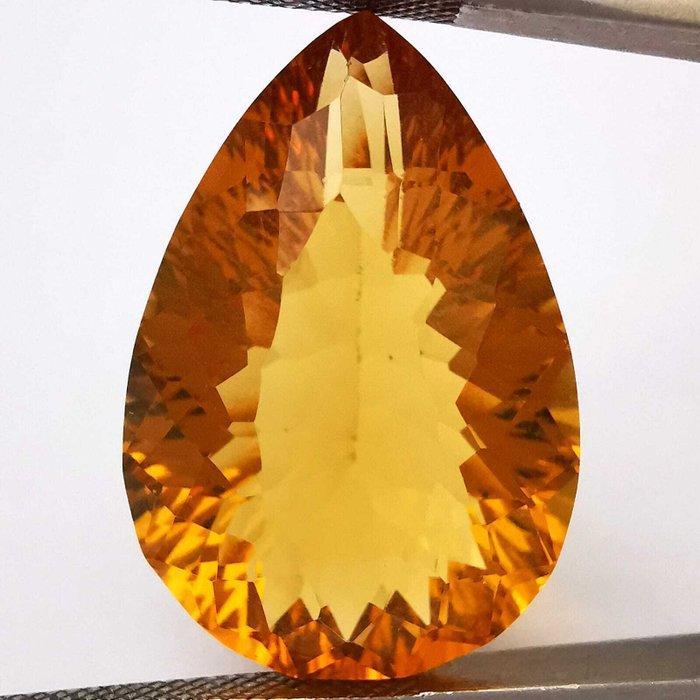 Zonder Minimumprijs Citrien - 16.97 ct - Antwerp Laboratory, Handtassen en Accessoires, Edelstenen