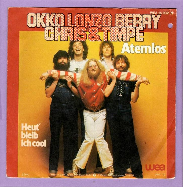 Okko, Lonzo, Berry, Chris & Timpe – Atemlos / Heut Bleib Ic, CD & DVD, Vinyles Singles, Enlèvement ou Envoi