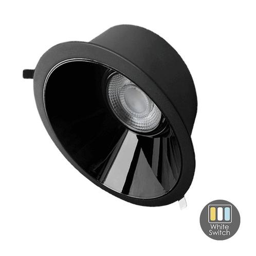 LED Downlighter White-Switch 16W Ø160 Zwart, Huis en Inrichting, Lampen | Overige, Nieuw, Verzenden