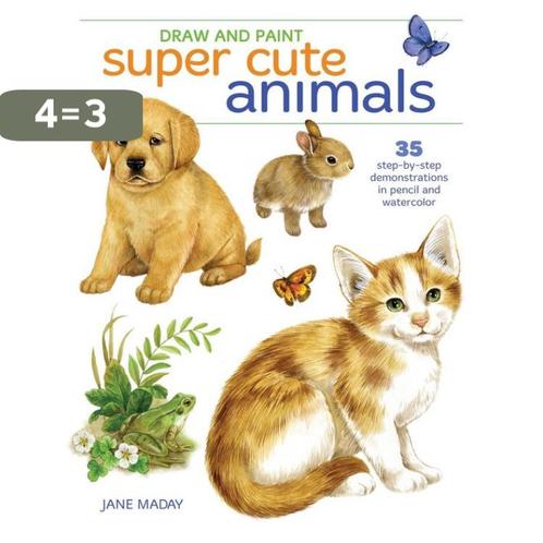 Draw and Paint Super Cute Animals 9781440353321 Jane Maday, Boeken, Taal | Engels, Zo goed als nieuw, Verzenden