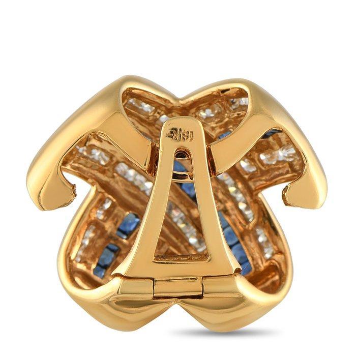 Hanger - 18 karaat 18K geelgouden hanger met 0,76 ct diamant, Handtassen en Accessoires, Antieke sieraden