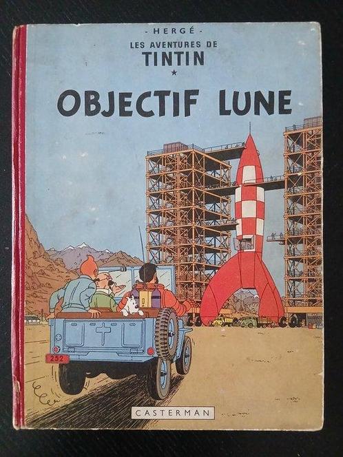 Tintin T16 +T17 - Objectif lune (B8) + On a marché sur la, Boeken, Stripverhalen