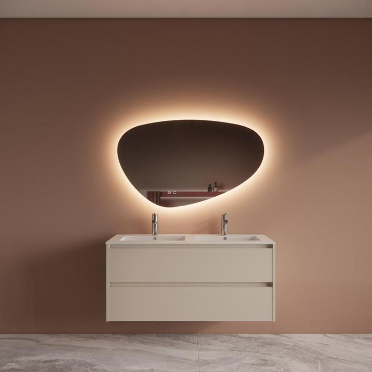 Badmeubelset BWS Riga Met Asia Wastafel Wit 120 cm Kasjmier, Doe-het-zelf en Bouw, Sanitair, Bad, Nieuw, Ophalen of Verzenden