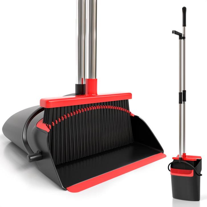 Strex Stoffer en Blik met Lange Steel - Verstelbaar 87-127cm, Huis en Inrichting, Schoonmaakartikelen, Verzenden