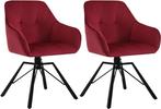 WOLTU 2 Fluwelen Eetkamerstoelen - Draaistoel - Velvet, Huis en Inrichting, Verzenden, Nieuw