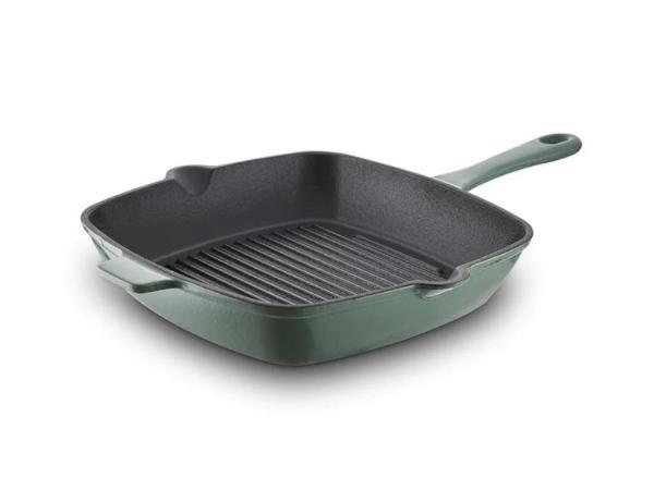 Veiling - Barbary & Oak Gietijzeren Grillpan 26 cm, Huis en Inrichting, Keuken | Potten en Pannen