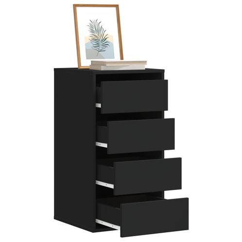 vidaXL Ladekast 40x41x76 cm bewerkt hout zwart, Huis en Inrichting, Kasten | Overige, Nieuw, Verzenden