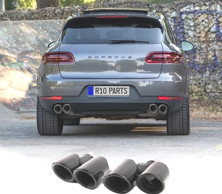 EMBOUT DÉCHAPPEMENT PORSCHE MACAN 95B 14-17 LOOK GTS NOIR, Auto-onderdelen, Uitlaatsystemen, Verzenden