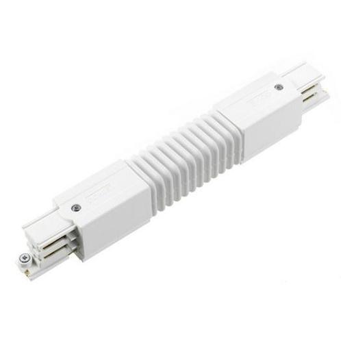 Global 3-Fase-Rail flexibele connector  wit, Huis en Inrichting, Lampen | Plafondlampen, Nieuw, Metaal, Verzenden