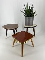 Table dappoint - Bois, Métal, lame - Trois cache-pots,