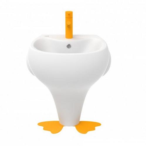 Wastafel BWS Ducky 63.3 x 52.3 Cm Wit, Doe-het-zelf en Bouw, Sanitair, Overige typen, Nieuw, Ophalen of Verzenden