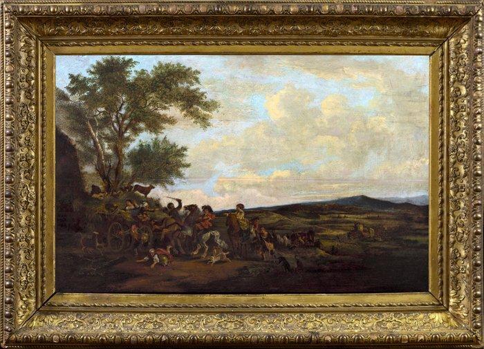 Ambito di Johannes Lingelbach (XVII) - Scena di imboscata, Antiquités & Art, Art | Peinture | Classique