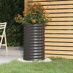 vidaXL Plantenbak 40x40x68 cm gepoedercoat staal, Tuin en Terras, Verzenden, Nieuw
