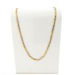 Bicolor gouden heren ketting met wiebertjes | 61 cm, Handtassen en Accessoires, Kettingen, Ophalen of Verzenden, Gebruikt, Overige kleuren