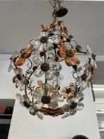 Kroonluchter - Glas, IJzer - beeldenlamp met bloemen van