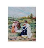 French School (XX) - Afternoon in the Parisian garden, Antiek en Kunst