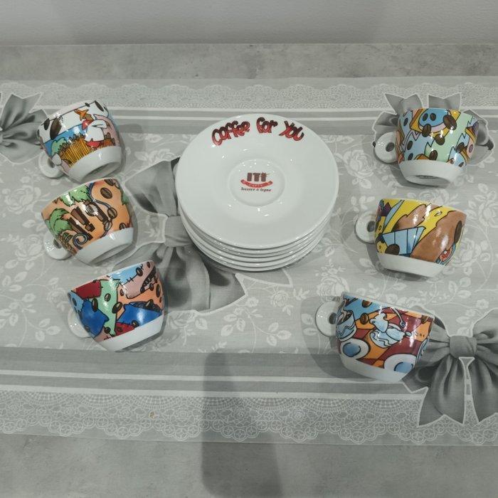 ITI CAFFÈ - Chateau Valmont - Koffieservies (12) - Extra, Antiquités & Art, Antiquités | Meubles | Tables