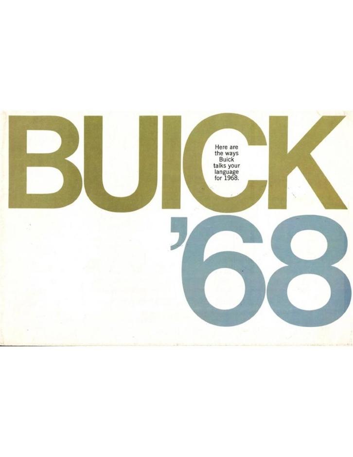 1968 BUICK PROGRAMMA BROCHURE ENGELS (USA), Boeken, Auto's | Folders en Tijdschriften