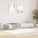 vidaXL Opbergbedframe met hoofdeinde Beton Grijs 100 x 200, Huis en Inrichting, Slaapkamer | Bedden, Verzenden, Nieuw