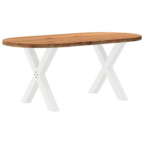 vidaXL Eettafel 180x90x74 cm ovaal massief eikenhout, Huis en Inrichting, Tafels | Eettafels, Nieuw, Verzenden