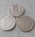 France. Lot de 3 monnaies en argent (5 Francs et 20 Francs)