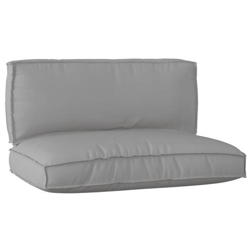 vidaXL 2-delige Palletkussen Set Grijze Oxford Stof, Huis en Inrichting, Woonaccessoires | Kussens, Nieuw, Verzenden