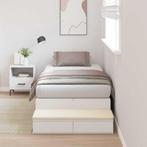 vidaXL Opbergbedframe Wit 90x200 cm, Huis en Inrichting, Verzenden, Nieuw