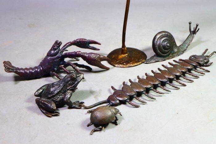 Brons - Marked  Amemiya - (6) Exquise sculpturen van, Antiek en Kunst, Antiek | Overige Antiek