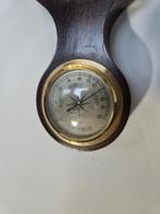 Aneroid barometer - Bois, Laiton, Glacis - Station météo, Antiquités & Art