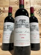 1990 Château Dalem - Fronsac - 3 Bouteilles (0,75 L), Verzamelen, Wijnen, Nieuw