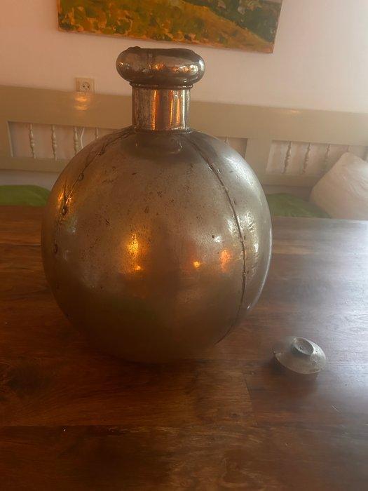 Kruik - Metaal - Indiase waterfles 19th C, Antiek en Kunst, Curiosa en Brocante