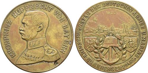 Brons medaille Armee en Marine 1926 Bayern: Kronprinz Rup..., Timbres & Monnaies, Pièces & Médailles, Envoi