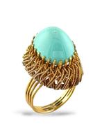 Ring - 18 karaat Geel goud, 18K geelgouden ring met, Handtassen en Accessoires, Ringen, Nieuw