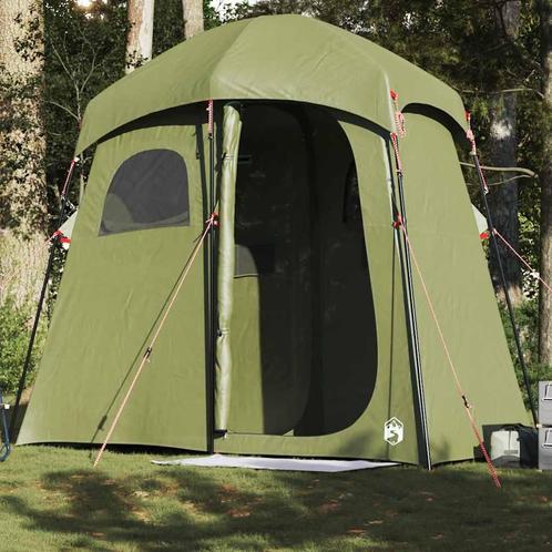 vidaXL Douchetent 2-persoons waterdicht olijfgroen, Caravans en Kamperen, Tenten, Nieuw, Verzenden