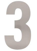 Intersteel Huiscijfer 3 300 mm rvs geborsteld, Huis en Inrichting, Ophalen of Verzenden, Nieuw