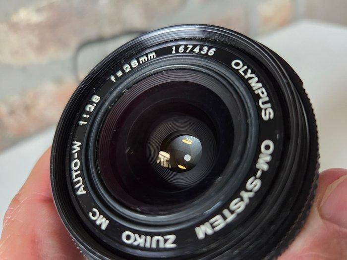 Fuji, Olympus 28mm 2.8 Zuiko MC Auto-W + OM-FX adapter + TAS, Audio, Tv en Foto, Fotocamera's Digitaal