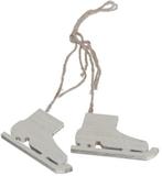 Houten Schaatsen White wash 10x6 cm per 5 paar, Nieuw