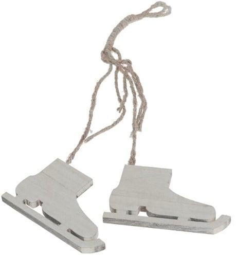 Houten Schaatsen White wash 10x6 cm per 5 paar, Hobby & Loisirs créatifs, Bricolage