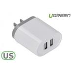 2.4A / 1A 17W 5V USB Dual Wall Charger - US Plug Wit, Verzenden