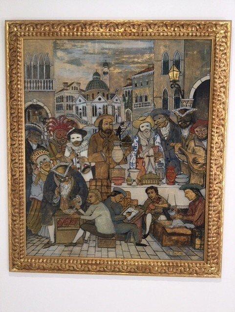 Bruno Bertolini - Bruber (1960) - I mercanti, Antiek en Kunst, Kunst | Schilderijen | Klassiek