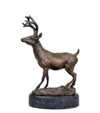 Figuur - Hert - Deer - Brons, Marmer