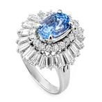 5.80 tcw Sapphire Ring - 850 Platina - Ring - 3.05 ct
