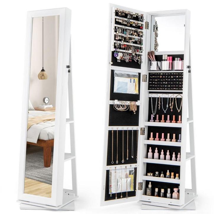 2dekans | Coast 360° Draaibare Juwelenkast met Passpiegel –, Handtassen en Accessoires, Beautycases, Ophalen of Verzenden