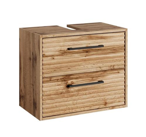 Wastafelkast Etna 60 x cm x 35 cm x 50 cm Eiken Badkamerkast, Huis en Inrichting, Badkamer | Badkamermeubels, Nieuw, Verzenden