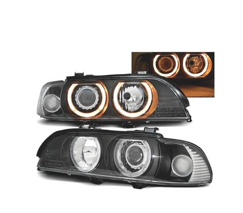 PHARES XÉNON BMW E39 00-03 ANGEL EYES FOND NOIR, Auto-onderdelen, Verlichting, Verzenden