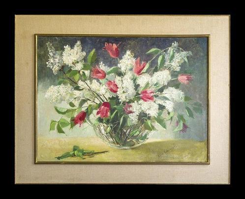 Virginie Cokelberghe (1893-1967) Virgi COKELBERGHE - Fleurs, Antiek en Kunst, Kunst | Schilderijen | Klassiek