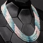 Natuurlijke Beryl Ketting – Aquamarijn en Morganiet, 320