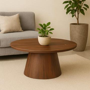 Salontafel Mangohout Salontafel Mick Bruin Rond 80 cm beschikbaar voor biedingen